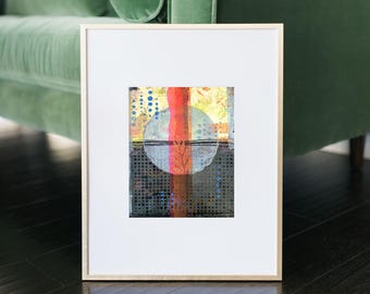Abstract 3 | Mixed Media  | Monoprint | Gelli Print | Geldruck - 21 x 15 cm A5