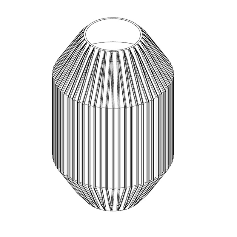 Lampenschirm V-LINES für LED-Licht, 3D-Druck Bild 6