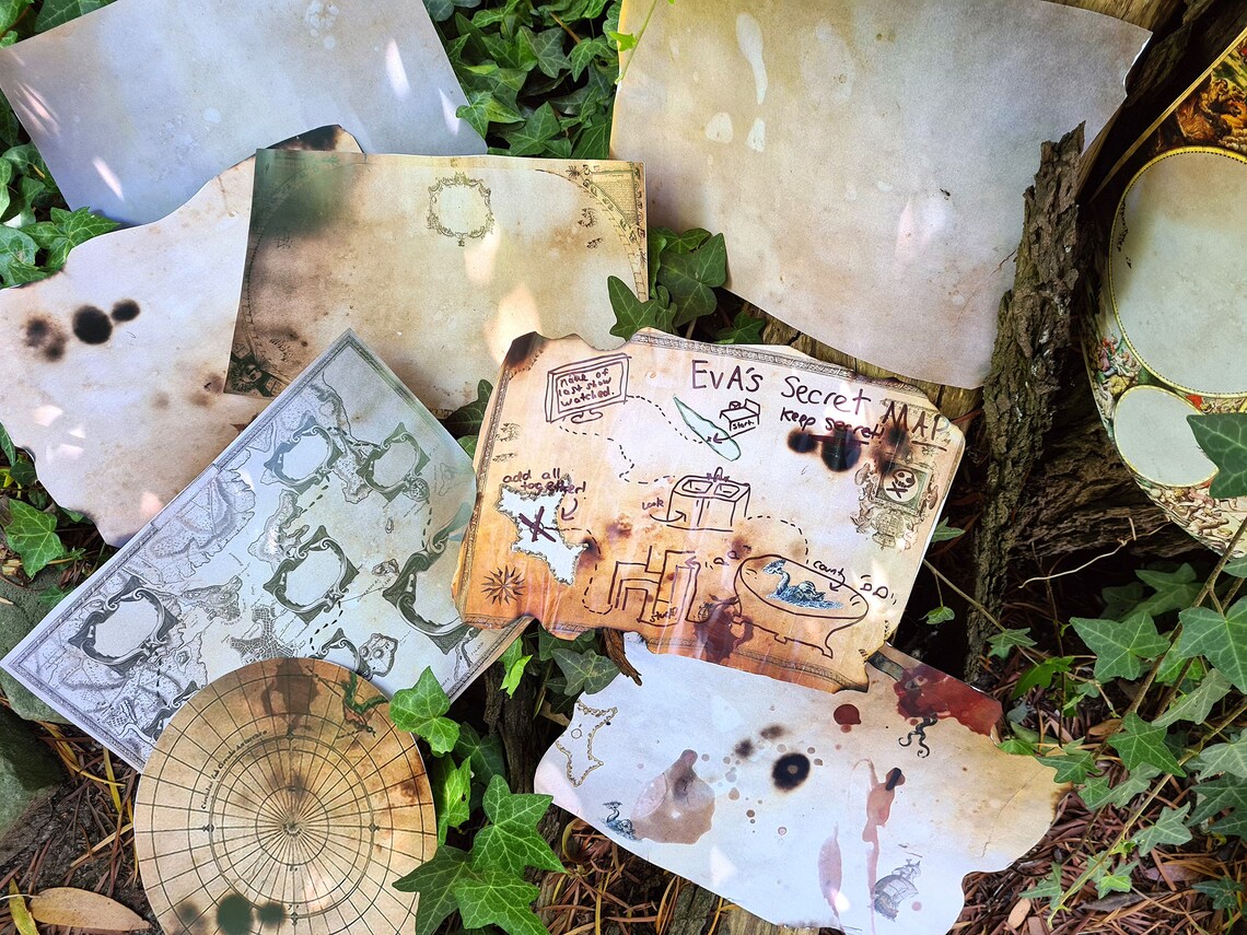 Scavenger hunt map templates | Etsy