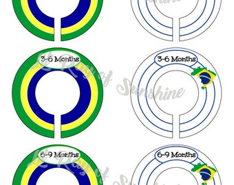 122R: Capoeira Baby Clothing Closet Dividers ~ Monday-Friday Closet Organizers ~ Capoeira Nursery ~ Nursery Organization ~ Baby Shower gift