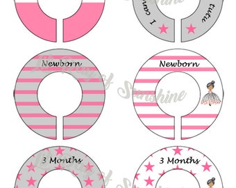 240M: Little Ballerina Baby Clothing Closet Dividers ~ Toddler Closet Organization ~ Ballet Nursery ~ Pre-assembled Baby shower gift