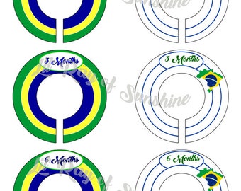 121M: Capoeira Baby Clothing Closet Dividers ~ Weekly Closet Organizers ~ Capoeira Nursery ~ Nursery Organization ~ CapoMom ~ CapoDad