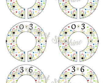 660R: I'm made of Atoms Baby Clothing Closet Dividers ~ Weekly Closet Organizers ~ STEAM Nursery ~ Nursery Organization ~ Baby shower gift