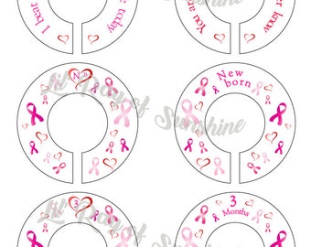 530M: I beat breast cancer so you could be here today Baby Closet Dividers ~ Weekly Closet Organizers ~ Breast cancer Baby shower gift