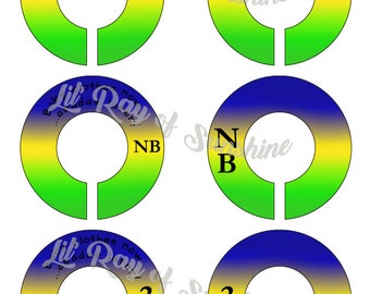 128M: Baby clothes now...Abadas later Baby Clothing Closet Dividers ~ Weekly Closet Organizers ~ Capoeira Kid ~ Nursery Organization