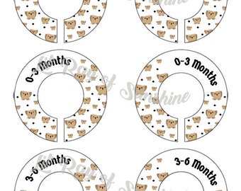 457R: Spooky Owls Baby Clothing Closet Dividers ~ Weekly Closet Organizers ~ Goth Nursery ~ Closet Organization ~ Gothic Baby shower gift