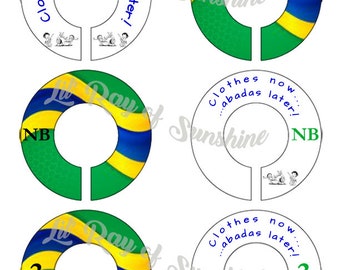 132M: Capoeira Baby Clothing Closet Dividers ~ Weekly Closet Organizers ~ Capoeira Nursery ~ Nursery Organization ~ Capoeirista gift