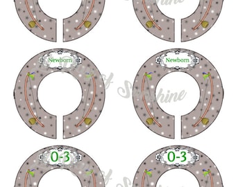 131R: Capoeira Baby Clothing Closet Dividers ~ Weekly Closet Organizers ~ Capoeira Nursery ~ Nursery Organization ~ Unique Baby Shower gift