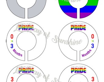 209R: DC Pride Baby Clothing Closet Dividers ~ Weekly Closet Organizers ~ DC Pride Nursery ~ Baby's Room Organization ~ DC Baby shower gift