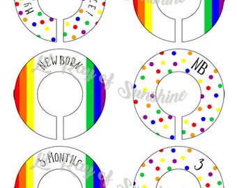 792M: My Wardrobe is Fabulous Baby Clothing Closet Dividers ~ Monday-Friday Organizers ~ Rainbow ~ Nursery Organization ~ Baby Shower gift