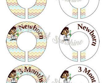 662M: Little Chemist Baby Clothing Closet Dividers ~ Weekly Closet Organizers ~ STEM Nursery ~ Nursery Organization ~ Nerdy Baby Shower gift