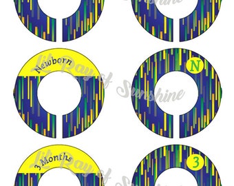 134M: Brazilian/Capoeira Baby Clothing Dividers ~ Weekly Closet Organizers ~ BJJ Nursery ~ Nursery Organization ~ BJJ Baby Shower gift