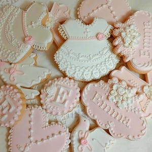 Galletas de Bautismo: Galletas de Azúcar Decoradas, Recuerdos de Bautizo (12 Unidades)