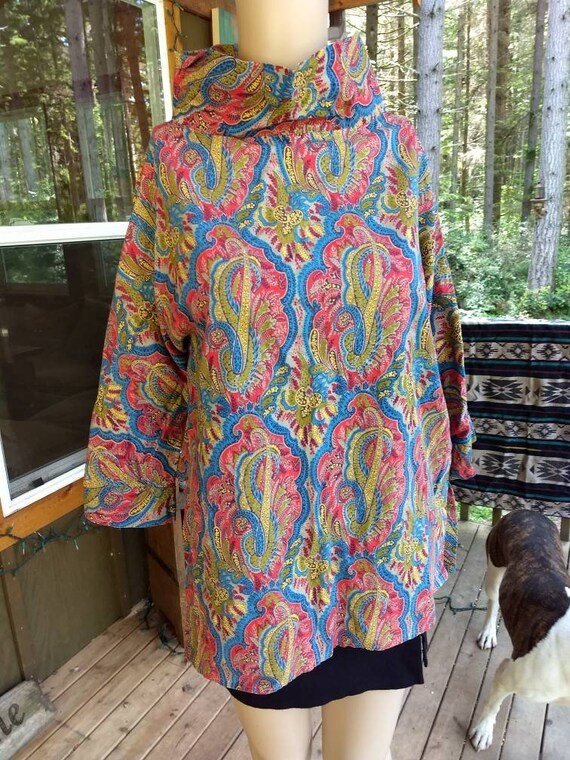 Psychedelic 60's pullover blouse