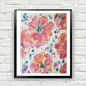 Floral Painting, Watercolor Art, Flower Art, Bouquet, Original Painting, Floral Print, Art Print, Watercolor Painting