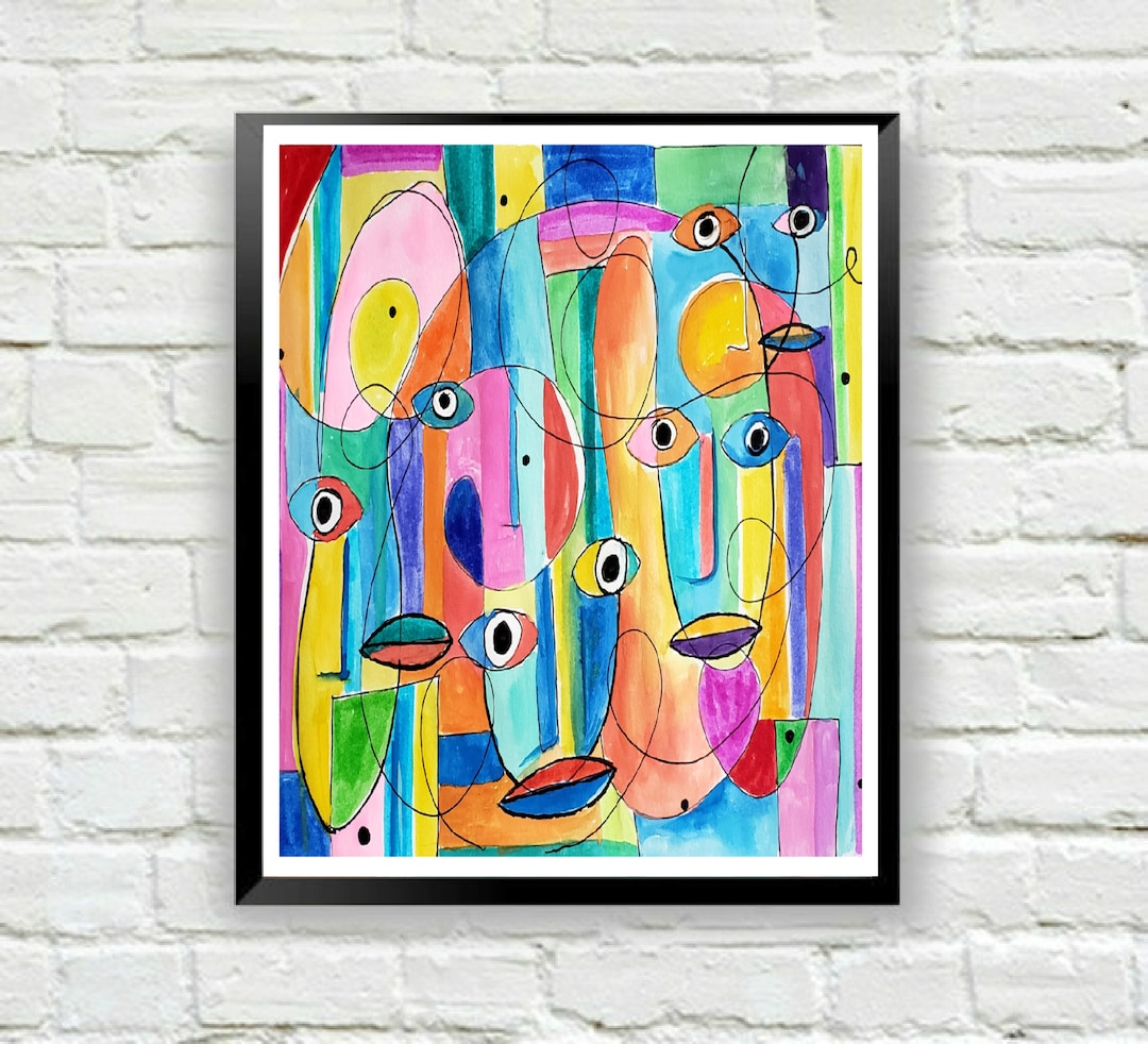 Abstract Art, Colorful Art, Wall Art, Art for Office, Watercolor
