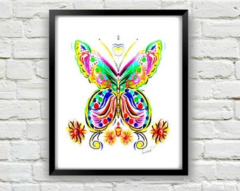 Butterfly Art Print, Kids Room Art, Butterfly Painting, Butterfly Decor, Butterfly Print, Butterfly Wall Art, Mother's Day Gift,