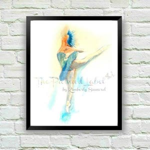 Ballerina Print, Ballet Art, Dancer Print, Watercolor Print, Ballet Decor, Dancer Gift, Girl&#39;s Room Decor, Dancer Painting, Ballet Gift