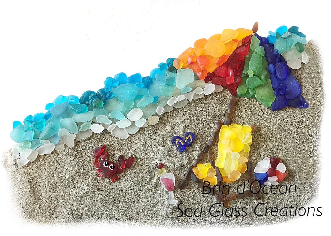 Sea Glass Greeting Card, Beach Greeting Card, Sea Glass Art, Blank ...