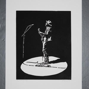 Gary Clark Jr Linocut print