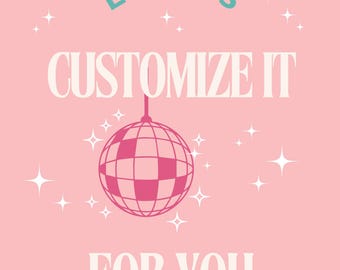 Custom Disco Invitation, Personalized Party Invite, Done For You Digital Invitation, 24-48hr Turnaround