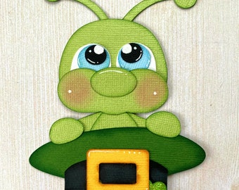 Leprechaun Hat Cricket Paper Piecing, Die Cut, Scrapbooking, Craft Embellishment, Ephemera