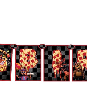 Five Nights at Freddy's Birthday Banner - PRINTABLE DOWNLOAD
