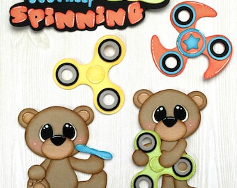 Just Keep Spinning Paper Piecing Scrapbook Embellishments 5 pce. Set