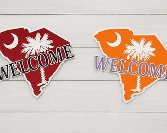 South Carolina Welcome Sign SVG 2-Layer Digital Cut File svg, ai, pdf, dxf  Laser Ready File - Digital Download Only