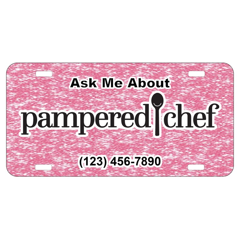 Glitter Pampered Chef License Plate Glitter Pampered Chef Car Etsy