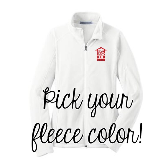 Red Door Animal Shelter Embroidered Micro Fleece Jacket Red Door Jacket Red Door Micro Fleece Red Door Animal Shelter