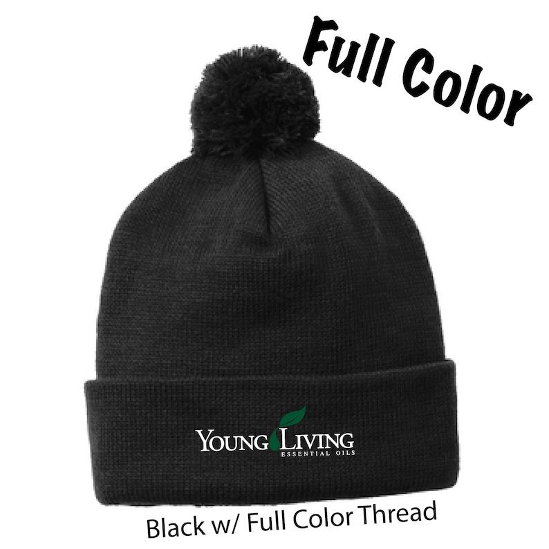 Embroidered Young Living Pom Pom Beanie Young Living Beanie Young Living STC37 Pom Pom Beanie Cute Beanie,Toboggan Young Living Clothing