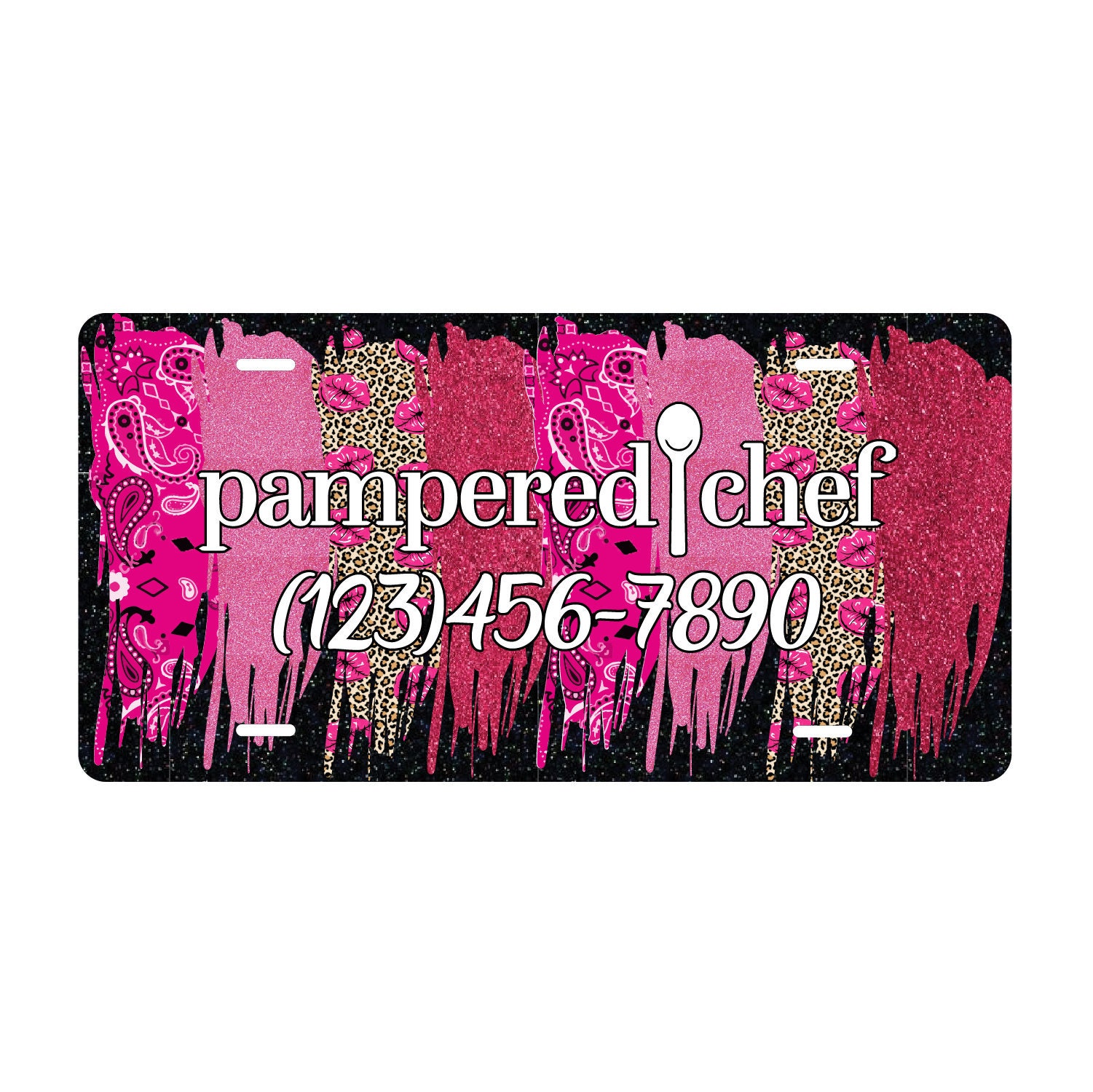 Pampered Chef License Plate Pampered Chef Car Tag Striped Etsy