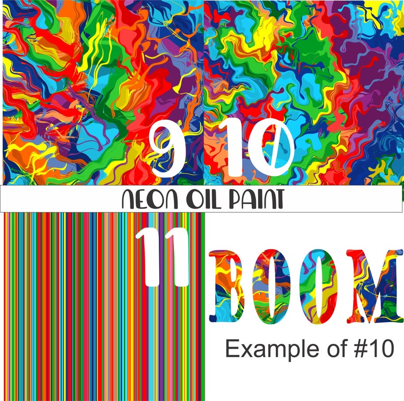 Pattern Vinyl Neon Oil Paint HTV Adhesive Outdoor Vinyl Etsy