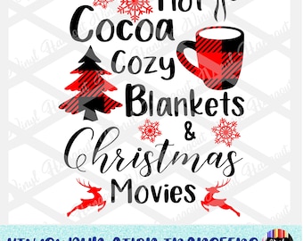 Christmas Hot Cocoa Heat Transfer, Ready to Press, Heat Transfer Vinyl, Sublimation, Decal for Shirts, HTV, Christmas, Movies, Hot Cocoa