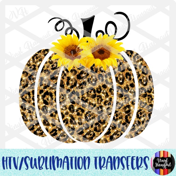 Leopard Glitter Sunflower Pumpkin 