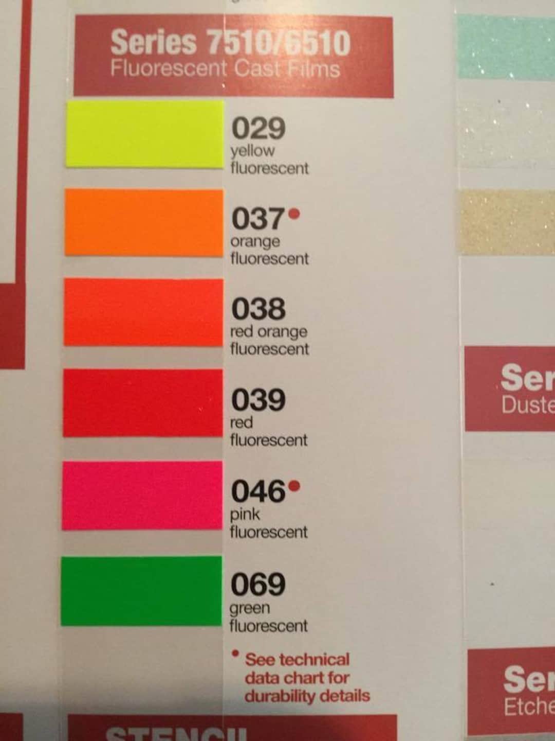 All Colors Oracal 6510 Fluorescent Adhesive Vinyl Bundle