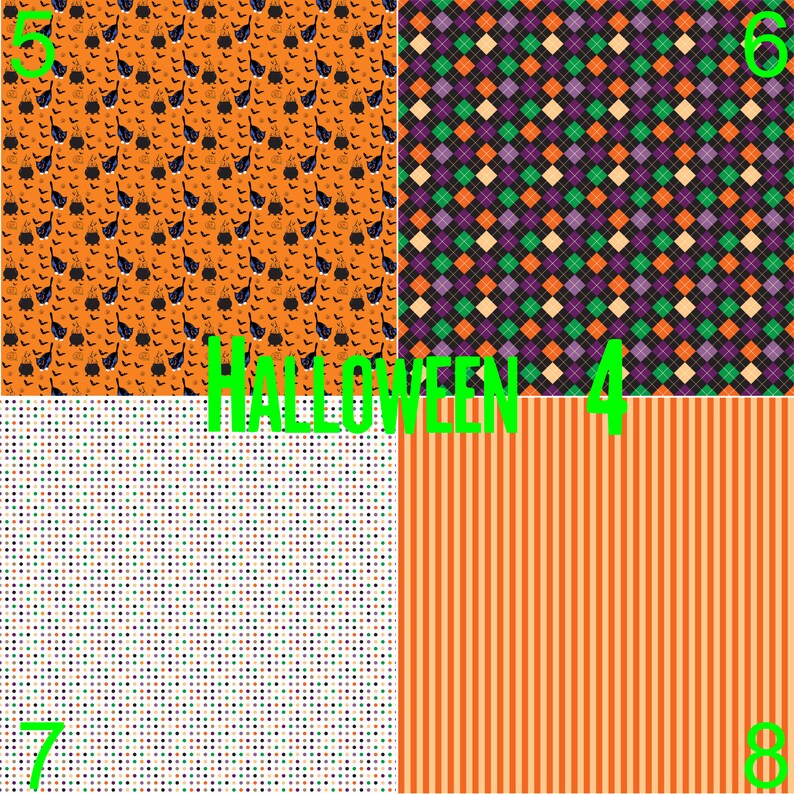 Printed Vinyl Halloween 4 Pattern Vinyl Adhesive Vinyl HTV Etsy