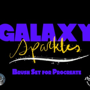 Galaxy Sparkles brush set for procreate digital download invite Commercial use