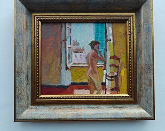 Morgon/Replika/Etyder. Original oljemålning Marinlandskap / Genremålning / Plein Air-målning / Strandmålning