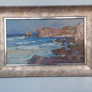 Rocky shore Ukraine |Seascape, Landscape Painting on Canvas, original oil painting, oil painting on canvas, original painting landscape, art