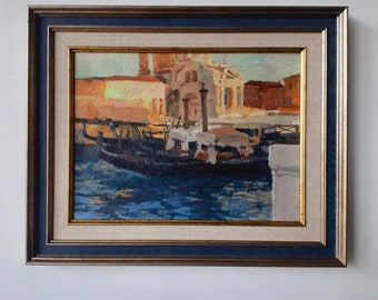 Venice | Landscape Painting on Canvas, Oil Paintings, Hand painted, Original Art, Impressionist Art, Living Room/Home Art