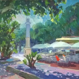 Antibes |Landscape Painting on Canvas, original oil painting, Vintage oil paintings,impressionist painting, original fine art, Italian art