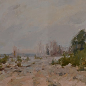 Silver Morning, Polissia| Landscape Painting on Canvas, Oil Paintings, Hand painted Original Art, Impressionist Art, Living Room/Home Art
