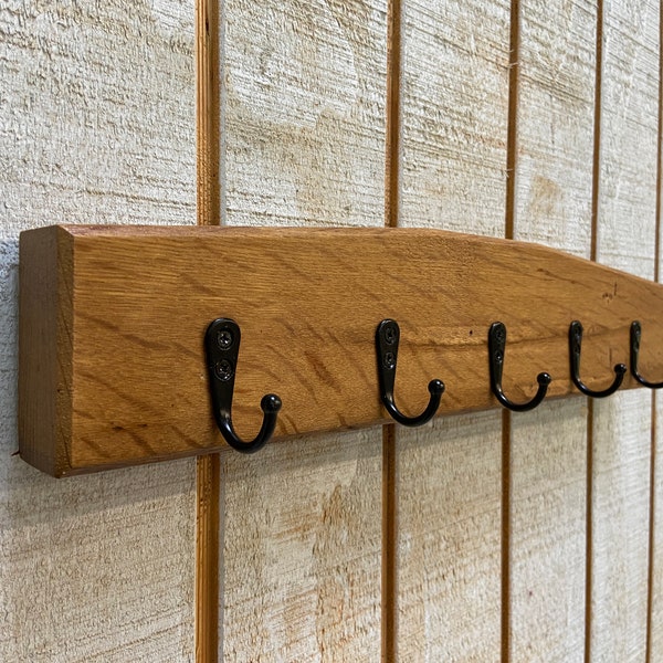 Reclaimed barnwood wall rack, key hook, entryway organizer, rustic farmhouse decor, rustic modern, key rack, leash rack