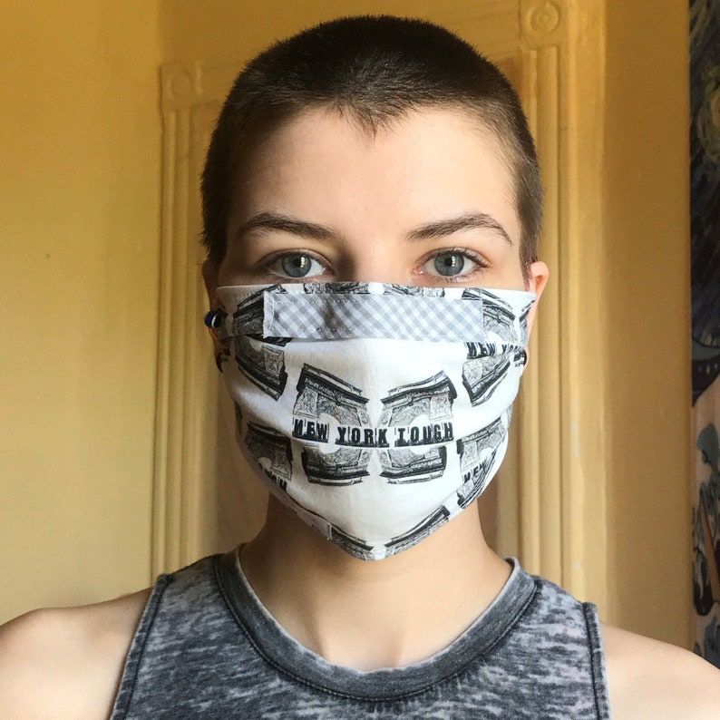 NEW YORK TOUGH Handmade Wearable Art Face Mask Reusable 100 Etsy