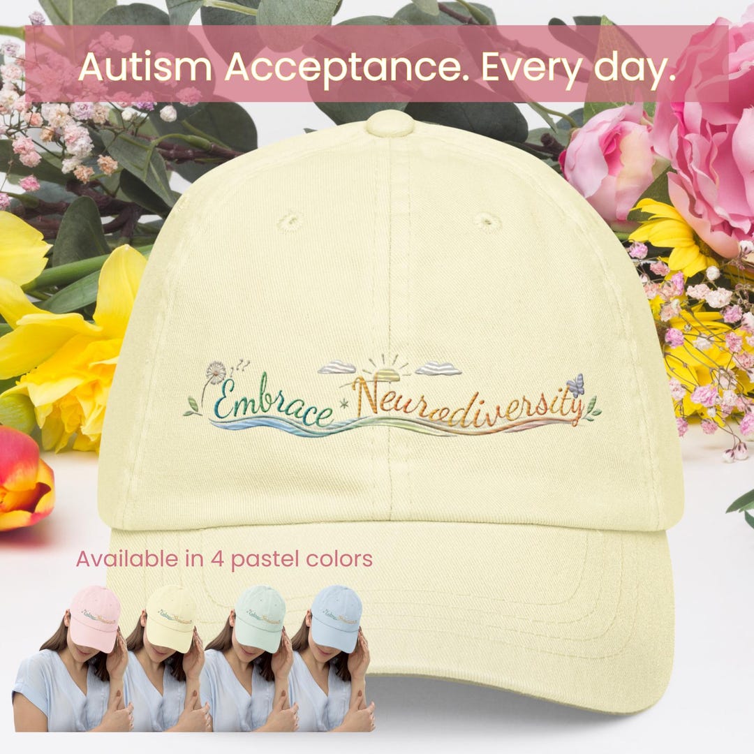 Embrace Neurodiversity Hat | Autism Acceptance Cap | Minimalist ...