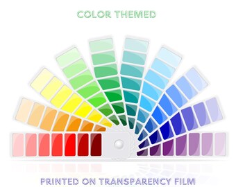 5 Rainbow Transparencies for Light Table Projector, Preschool Exploration