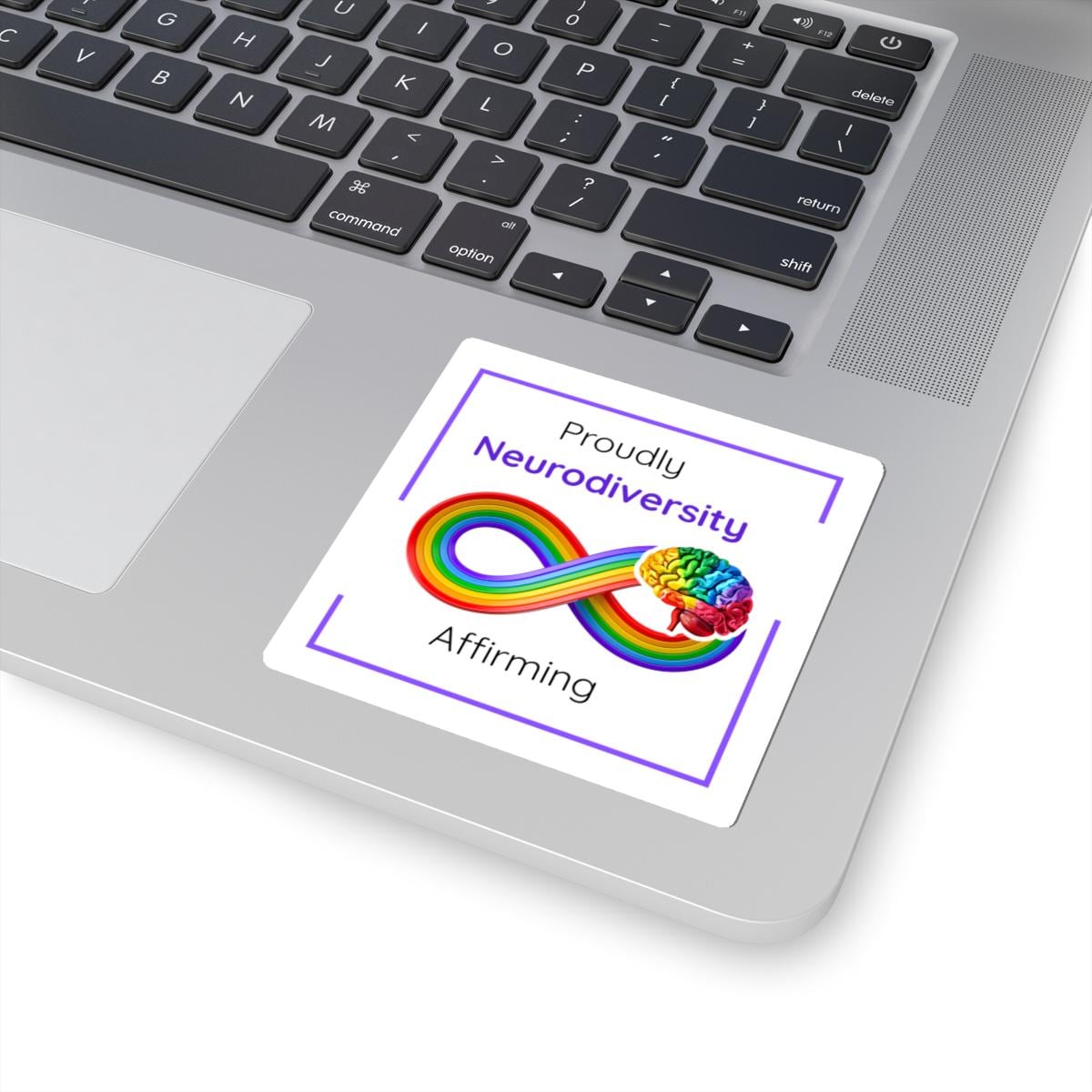 Neurodiversity Affirming Sticker | Rainbow Infinity Brain Decal, Autism ...