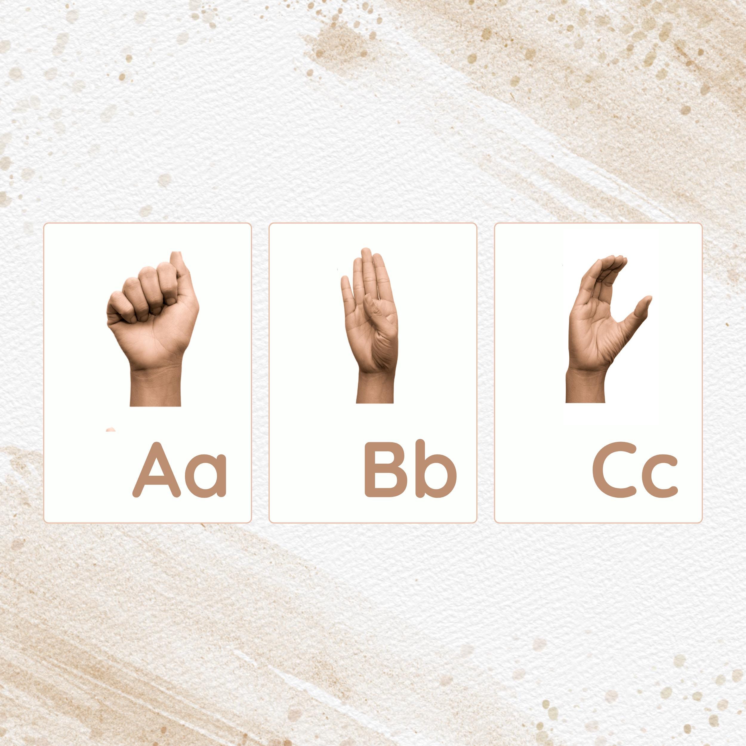 ASL Alphabet Flashcards for Kids | American Sign Language ...